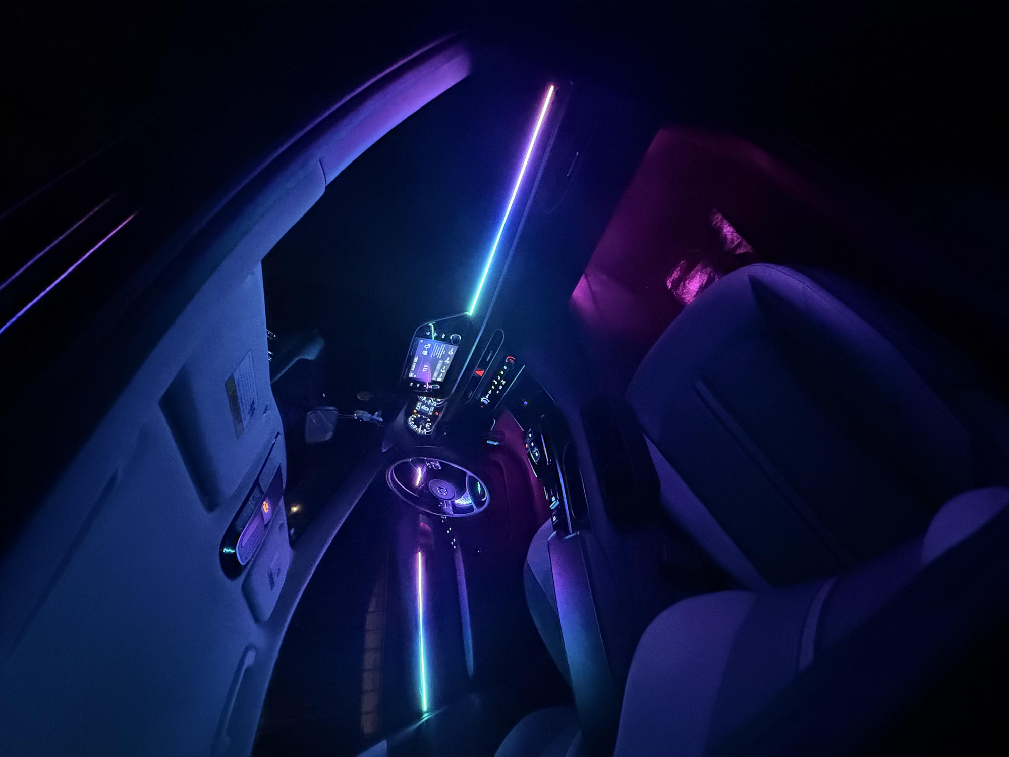 Custom automotive interior lighting