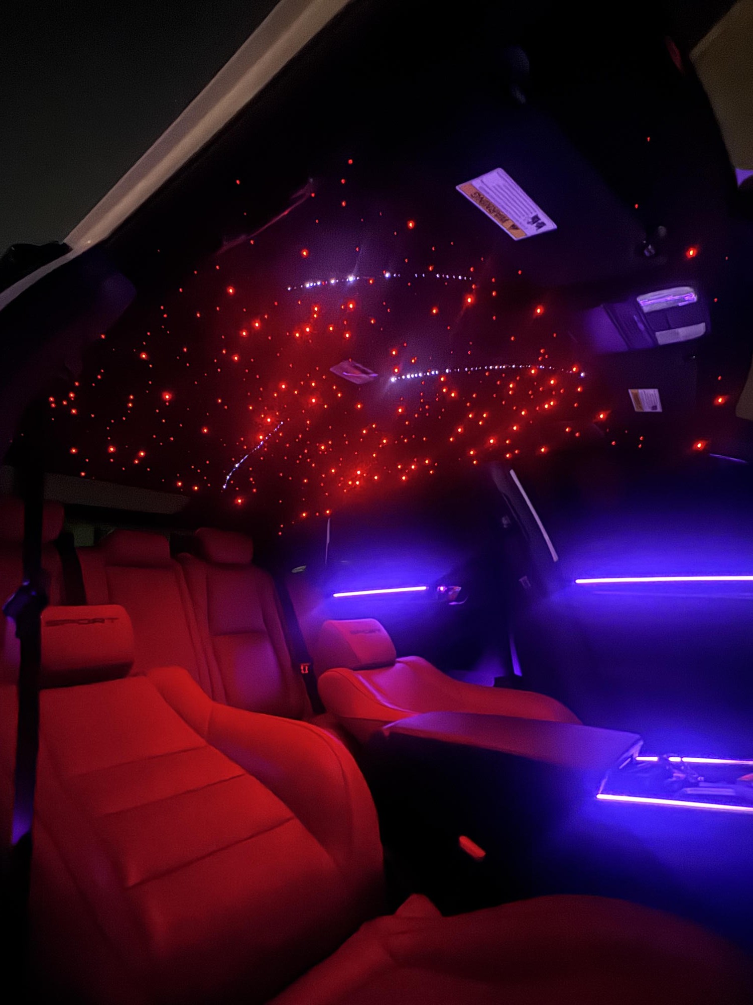 Custom automotive interior lighting